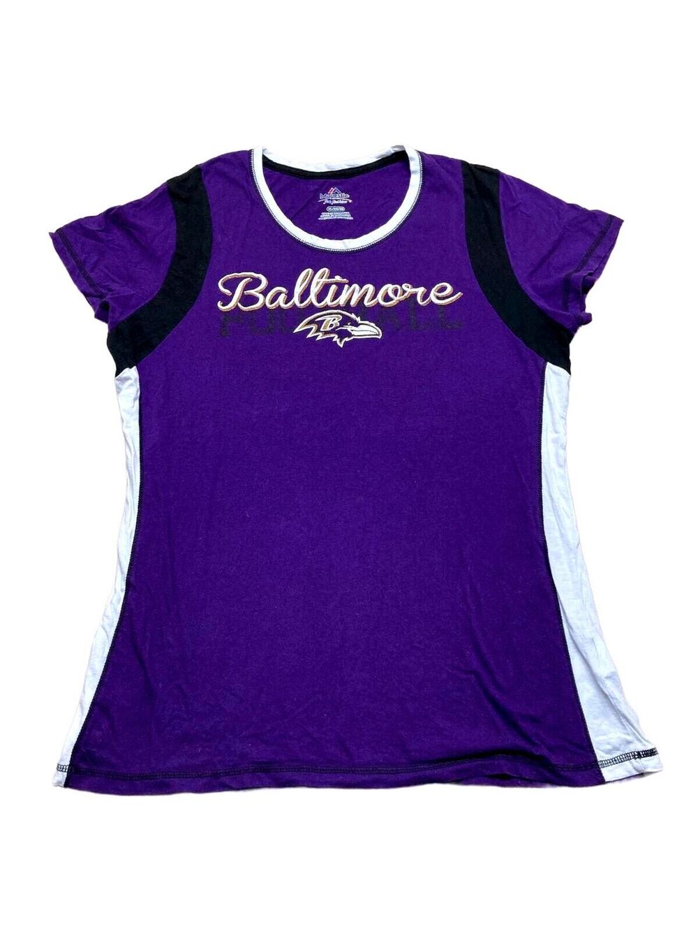 Majestic Baltimore Ravens Purple Women's T-Shirt XL